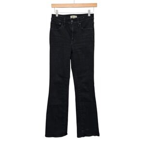 Madewell Mid Rise Kick Out Jeans Black Wash Women's Size 26 Tall